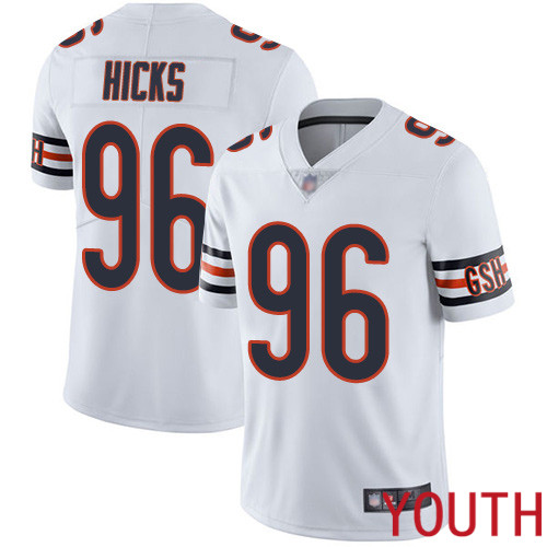 Chicago Bears Limited White Youth Akiem Hicks Road Jersey NFL Football #96 Vapor Untouchable